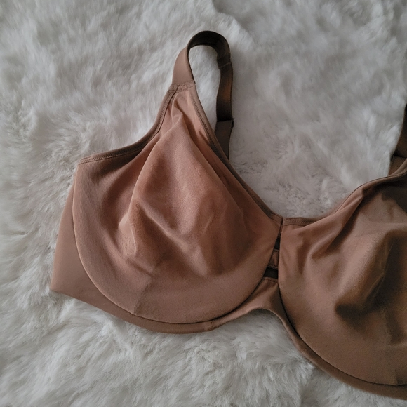 Curve Muse Women's Minimizer Bra 2-Pack - Unlined Underwire With Lace, Sizes 34-48 B-DDD, Lavender & Nude